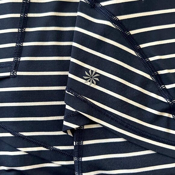 Athleta Run With It Navy White Stripe Skort XS Athletic Running Skirt Preppy - Picture 3 of 10